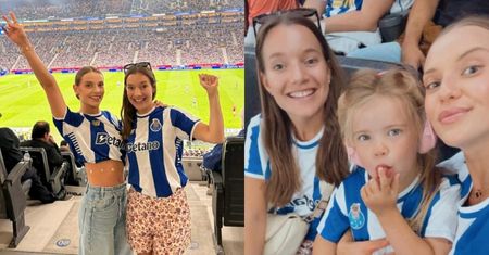 RZADKI WIDOK: Sanah kibicuje Janowi Bednarkowi z jego żoną i córką w Porto: "Zuzia wpadła do nas na stadion!"