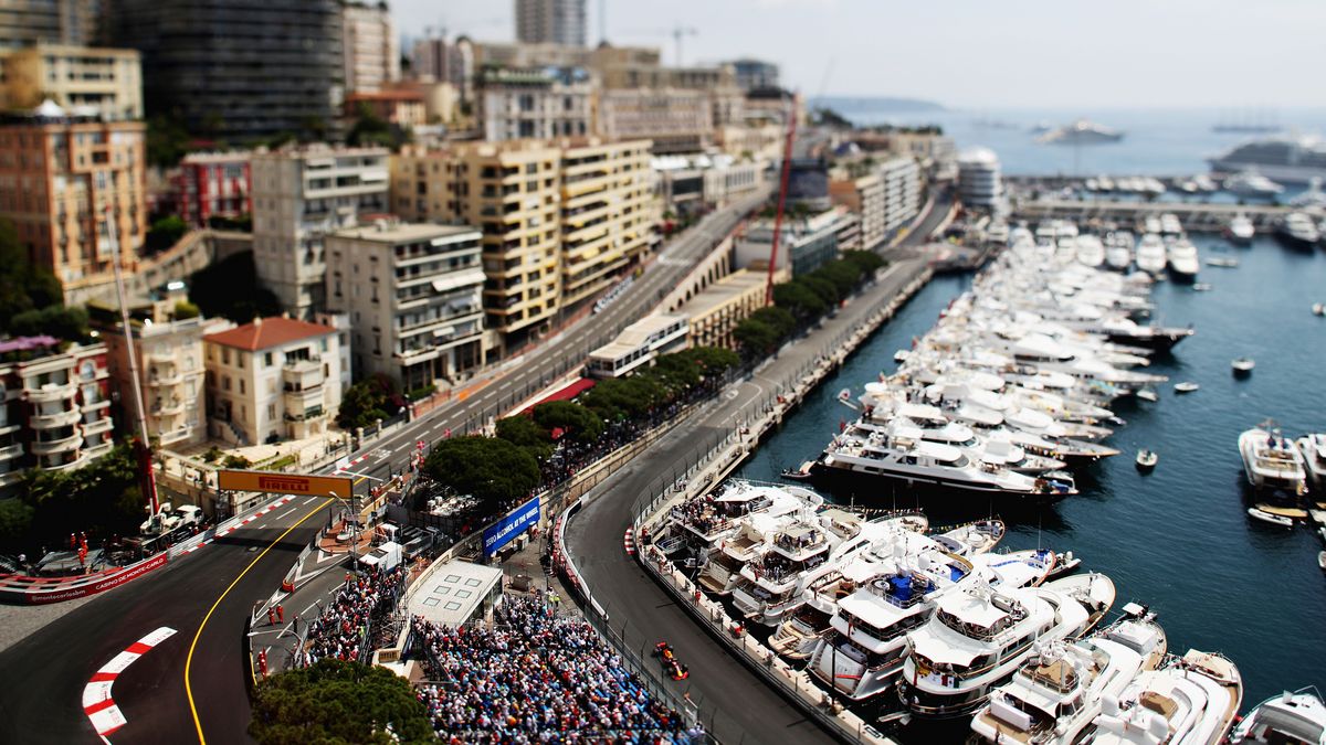 widok na tor F1 w Monako