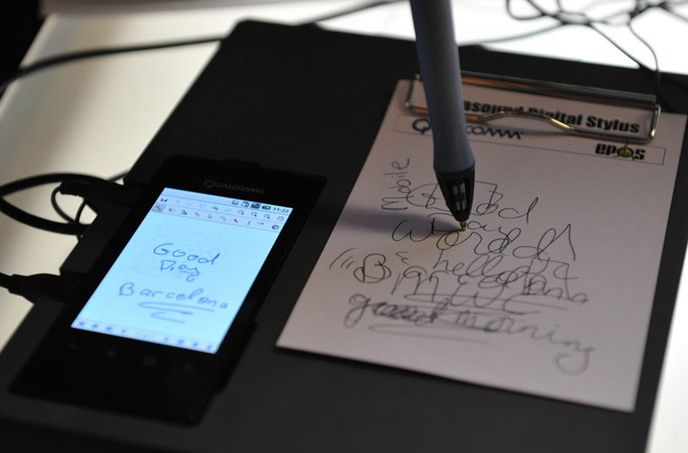 Ultradźwiękowy długopis Qualcomma zaprezentowany na MWC 2011