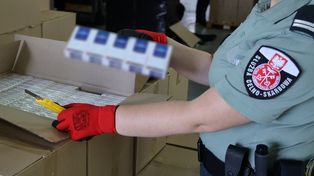 Ogromna kontrabanda na S8. Celnicy znaleźli prawie 560 tysięcy paczek papierosów ukrytych w karmie dla zwierząt