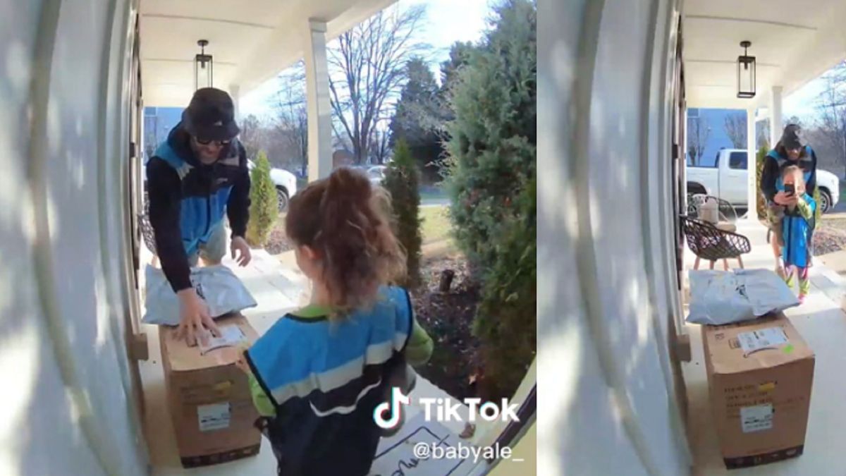 Widok taty z córką w pracy rozczulił internautów