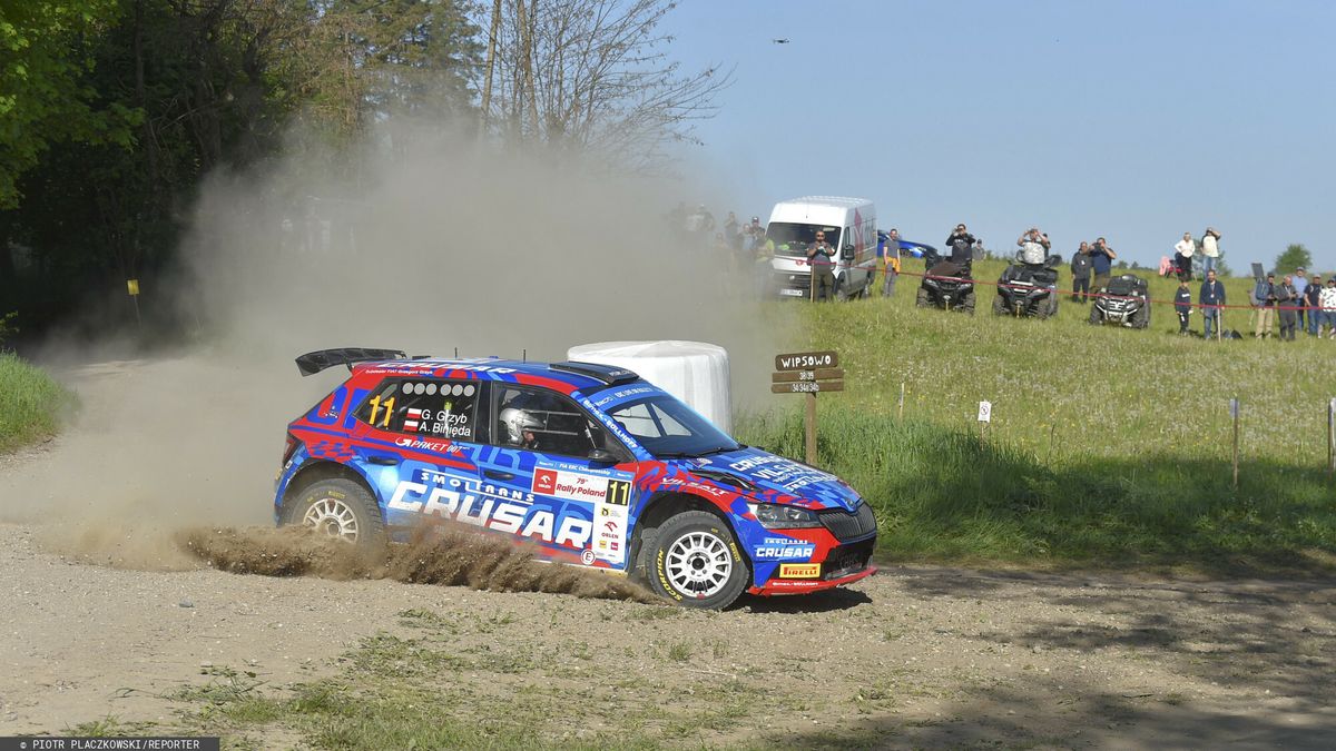 East News / Piotr Płaczkowski/Reporter / ORLEN 79 Rajd Polski. Zaloga Grzegorz Grzyb i Adam Binieda