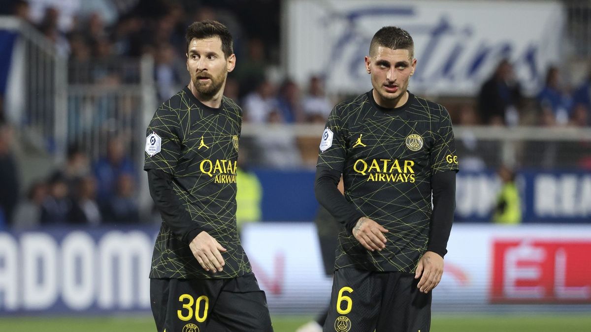 Getty Images / Jean Catuffe / Na zdjęciu od lewej: Lionel Messi i Marco Verratti