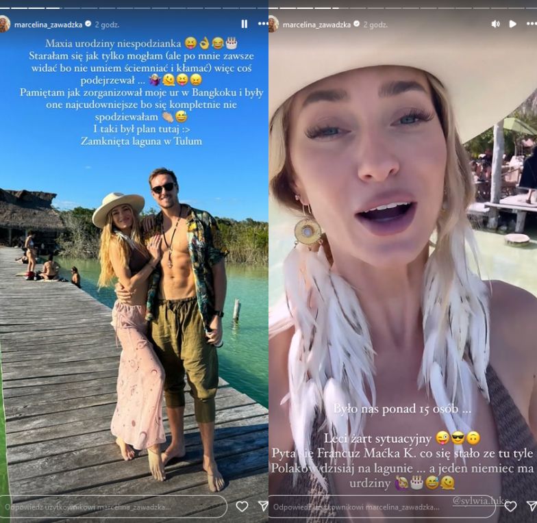 Marcelina Zawadzka świętuje w Tulum urodziny narzeczonego