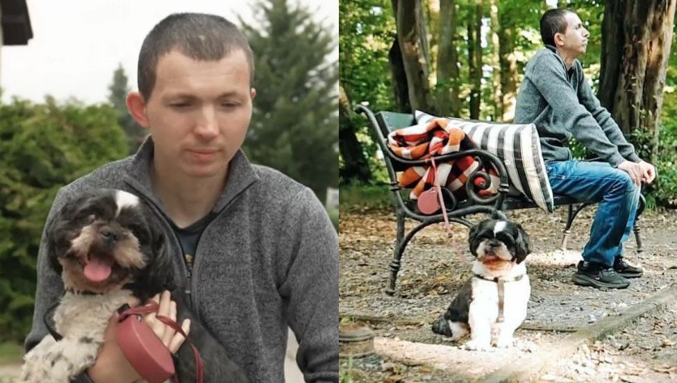 Jaruś z "Chłopaków" z wcześniejszym psem Puszkiem