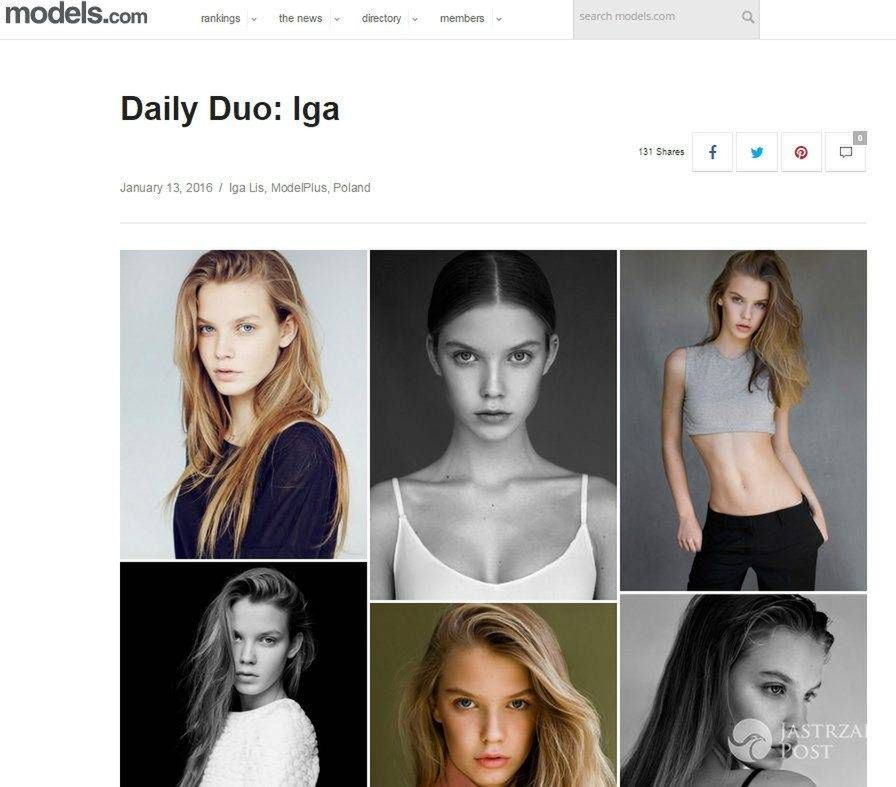 Iga Lis na models.com