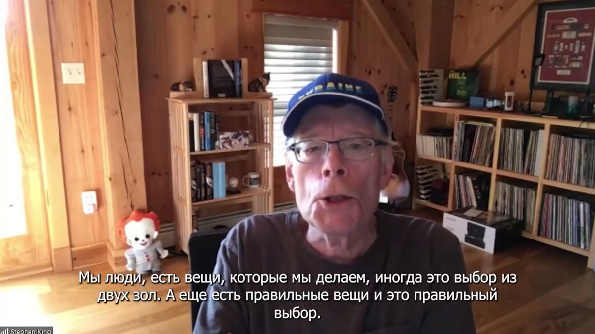 Stephen King udzielający wywiadu ludziom podszywającym się pod prezydenta Ukrainy