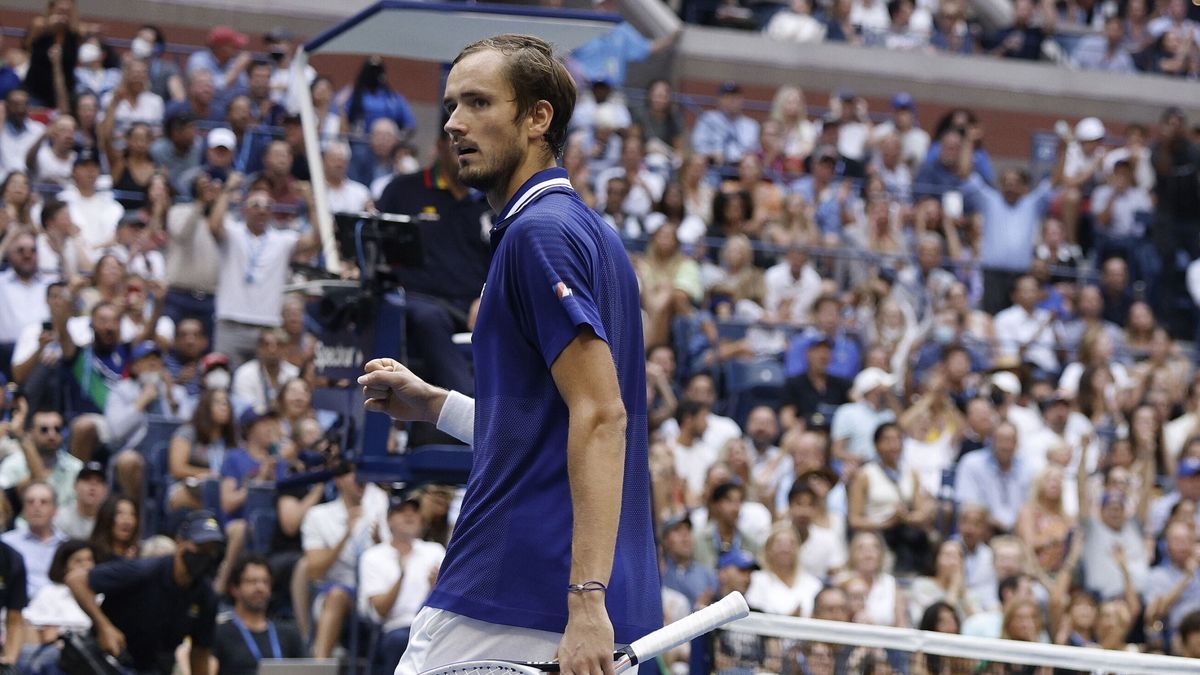 Danił Miedwiediew podczas finału US Open