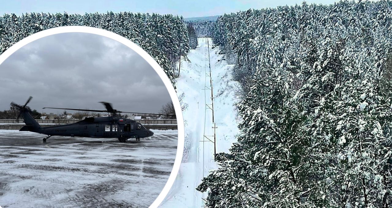 Black Hawk odśnieża tory. Niezwykła akcja na Warmii i Mazurach - VIDEO