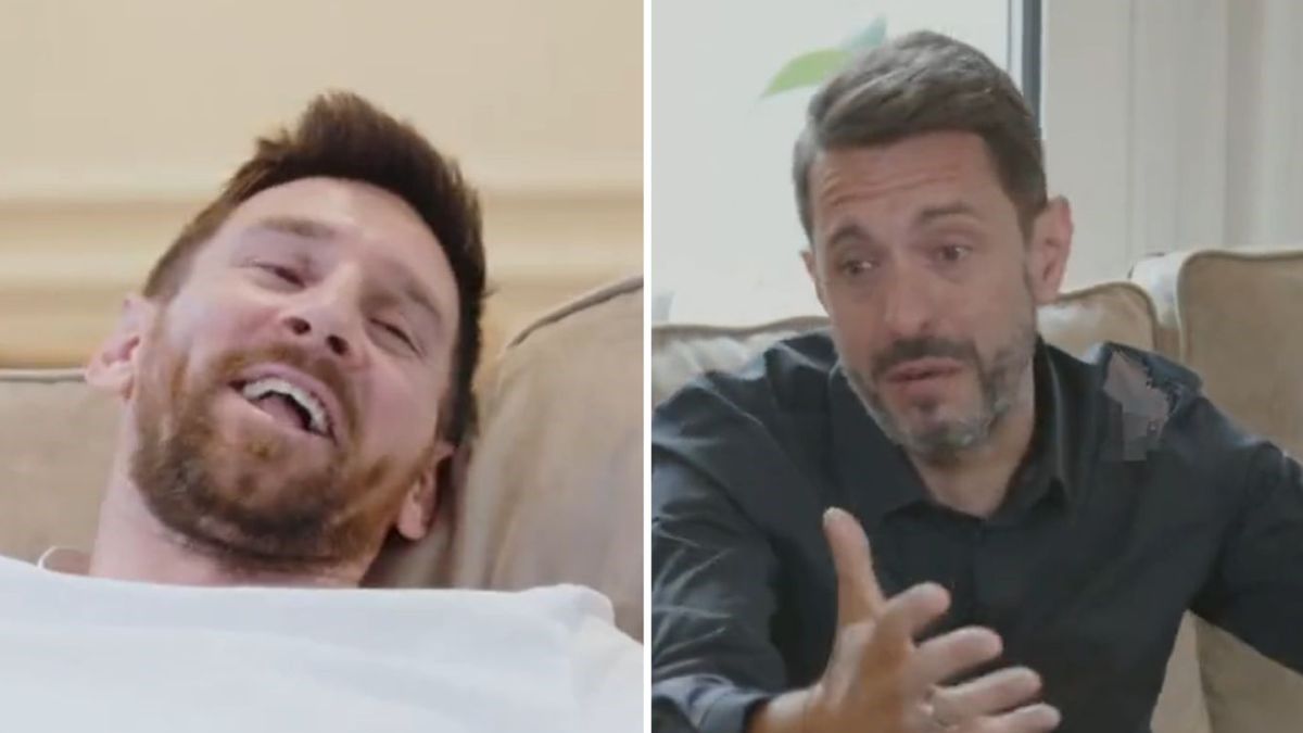 Lionel Messi i dziennikarz Pablo Giralt