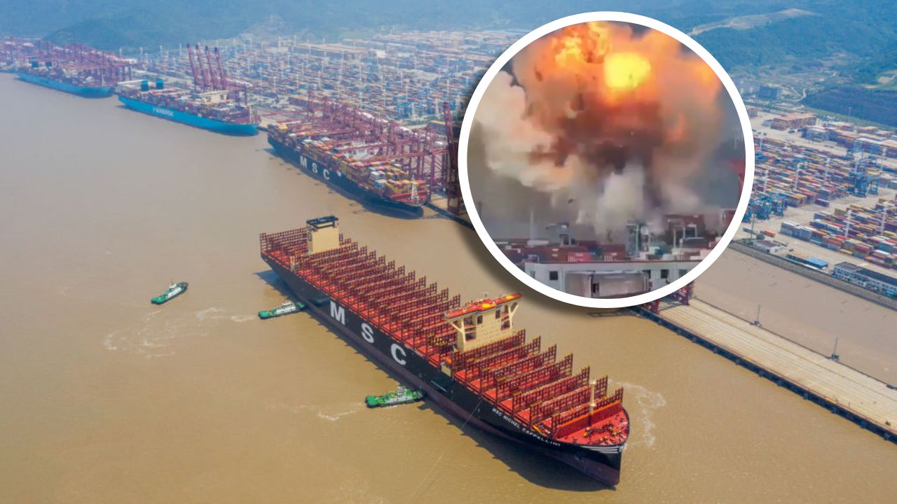 Explosion auf Containerschiff im Hafen Ningbo unter Kontrolle