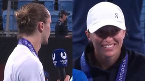 Niemiec nagle zwrócił się do Świątek. Na jej twarzy zagościł uśmiech