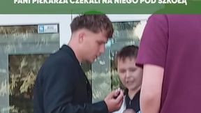 Oskar Pietuszewski już po pierwszym egzaminie maturalnym. Czekali na niego kibice