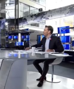 "Intruz" w studio TVN24. Uciekł i wrócił ponownie