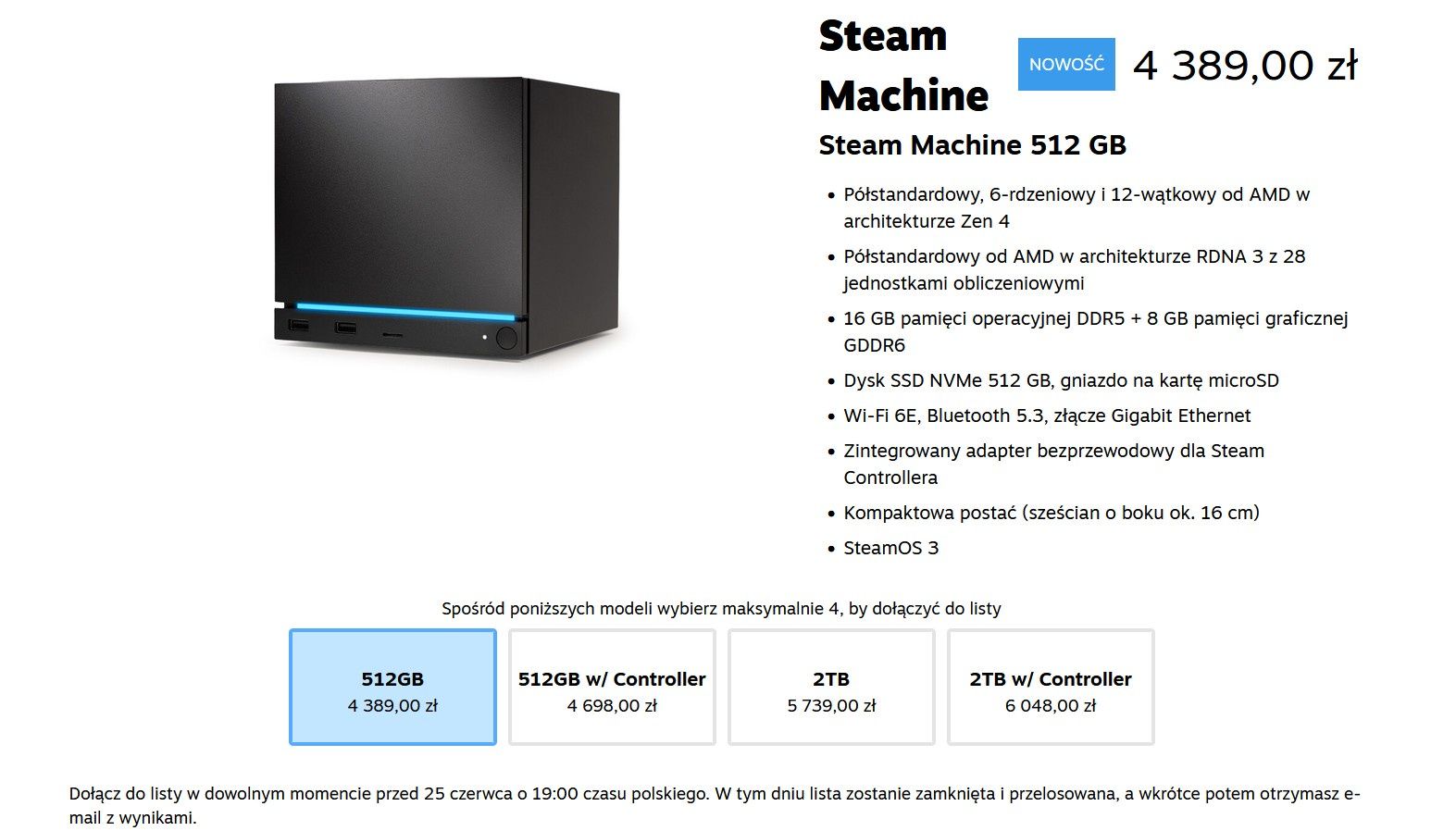 Polskie ceny Steam Machine zwalają z nóg