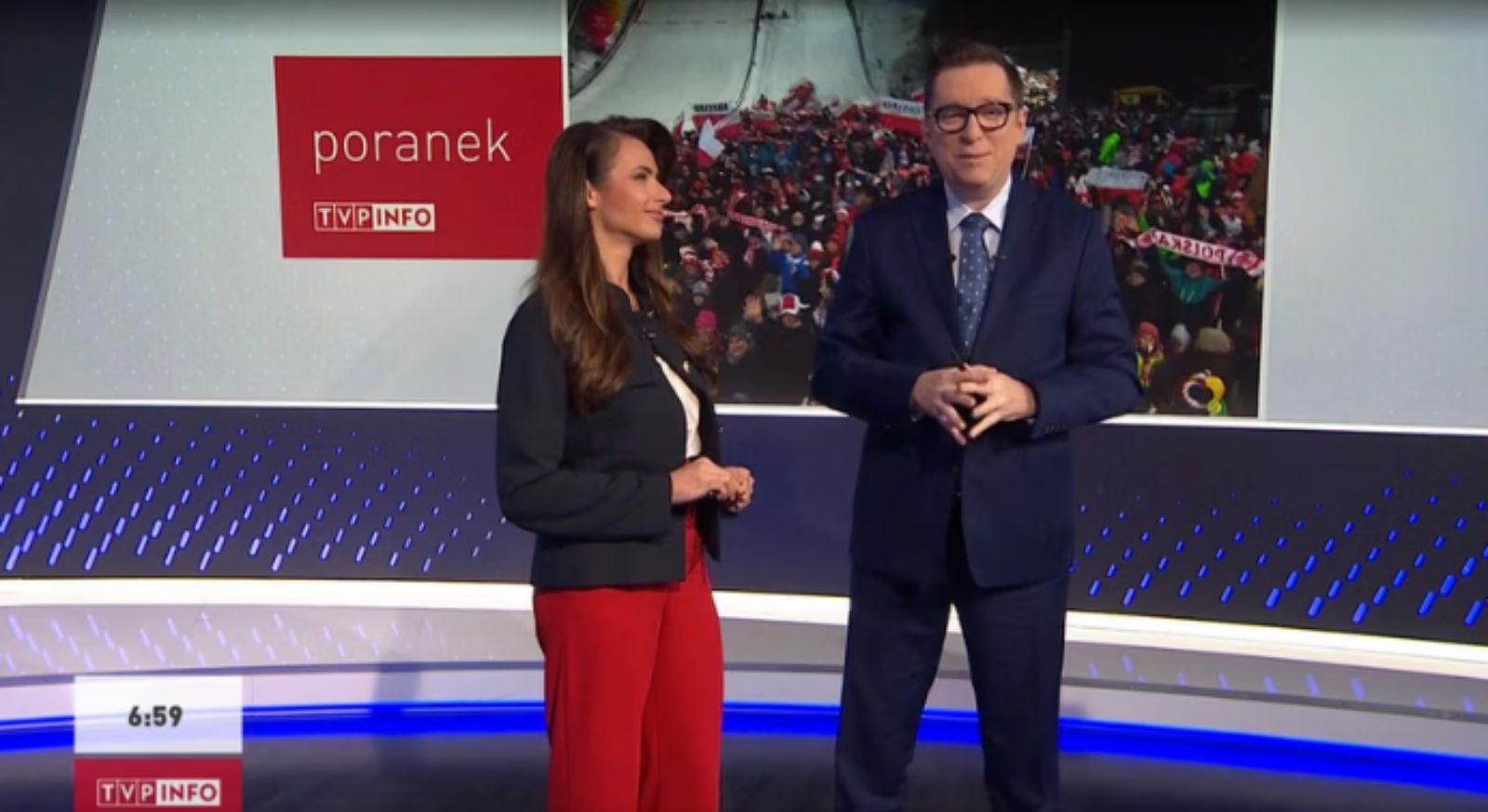Prowadzący poranek w TVP Info