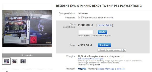 Ile tysięcy złotych jesteś w stanie zapłacić za zagranie wcześniej w Resident Evil 6?