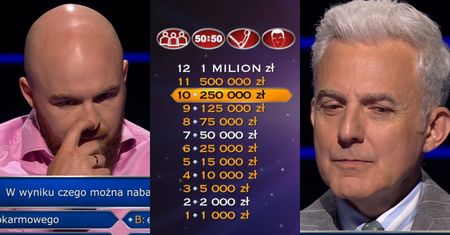 W "Milionerach" padło pytanie za PÓŁ MILIONA ZŁOTYCH! Uczestnik musiał zrezygnować. A Wy znalibyście odpowiedź?