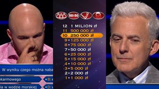 W "Milionerach" padło pytanie za PÓŁ MILIONA ZŁOTYCH! Uczestnik musiał zrezygnować. A Wy znalibyście odpowiedź?