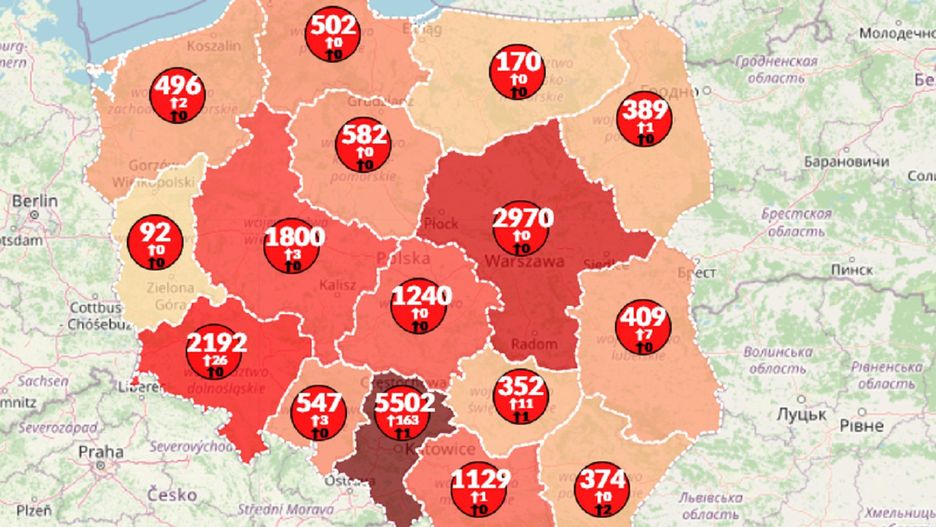 Koronawirus w Polsce. Aktualna mapa zarażeń