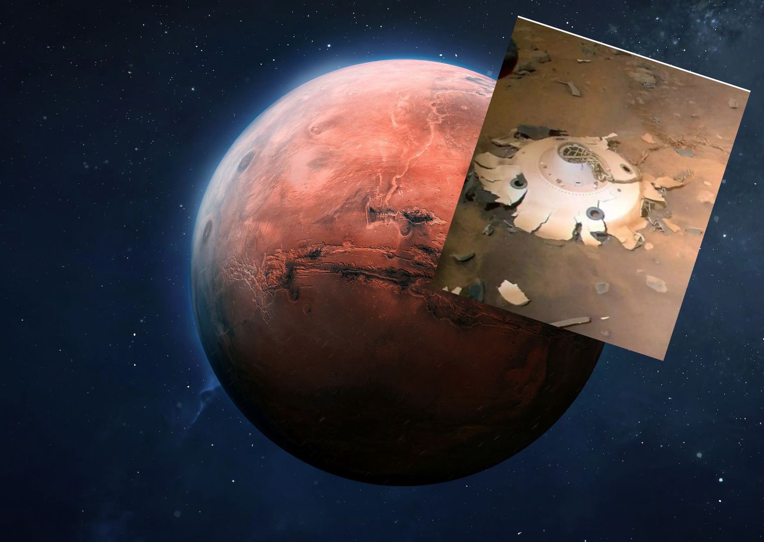 "Nieziemski" wrak na Marsie. Zdjęcie komentują naukowcy