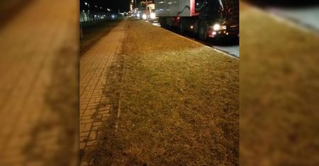 Stokrotka nie wpuściła dostawców na parking Centrum Dystrybucyjnego. Kierowcy oczekiwali na otwarcie magazynu na ulicy