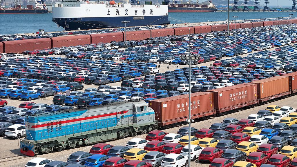 China Vehicle Export
YANTAI, CHINA - APRIL 11 2025: New cars wait for shipment in a port in Yantai in east China's Shandong province Friday, April 11, 2025. (Photo credit should read TANG KE / Feature China/Future Publishing via Getty Images)
Feature China
