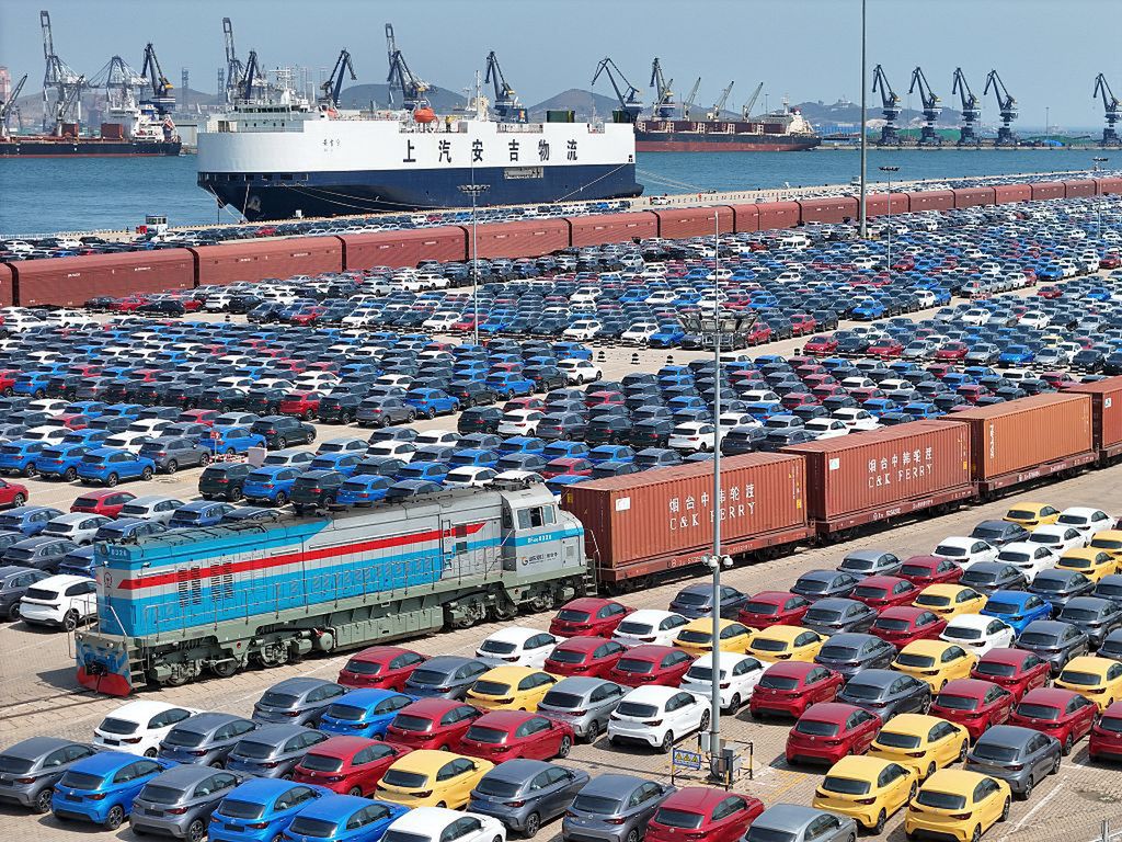 China Vehicle Export
YANTAI, CHINA - APRIL 11 2025: New cars wait for shipment in a port in Yantai in east China's Shandong province Friday, April 11, 2025. (Photo credit should read TANG KE / Feature China/Future Publishing via Getty Images)
Feature China