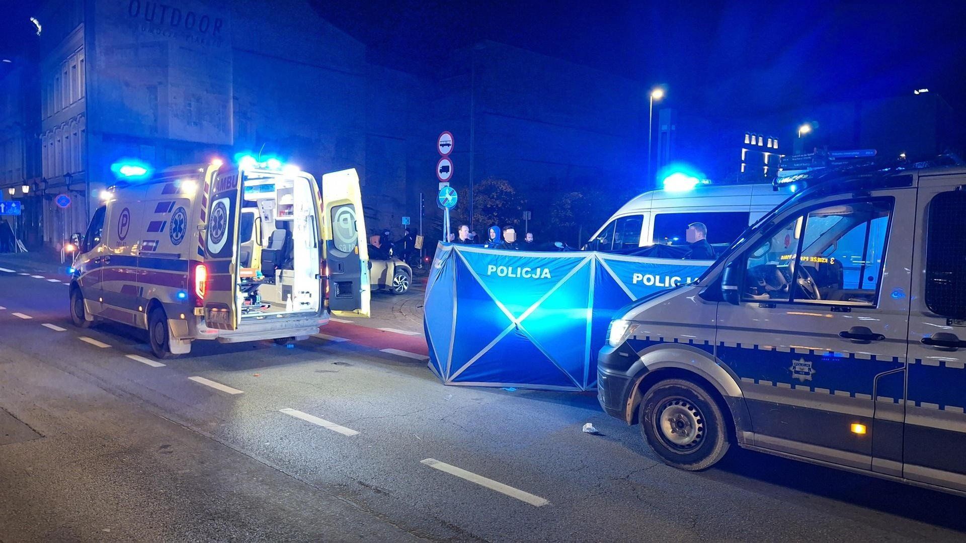 Potrącenie pieszego na pasach na ul. Kazimierza Wielkiego we Wrocławiu 6.11.2025