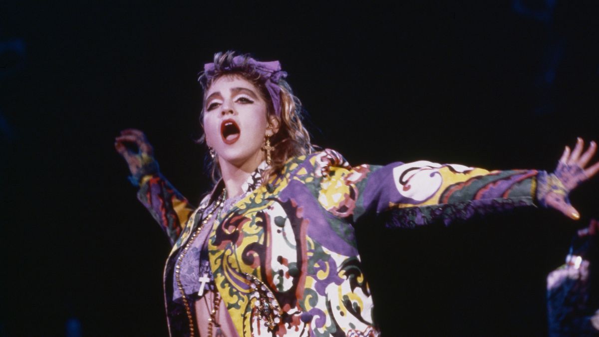 Madonna on Stage in New York. (Photo by Bill Marino/Sygma via Getty Images)