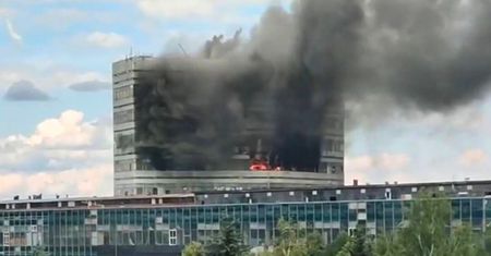 Płonie instytut badawczy "Platan" w Rosji. W środku są ludzie