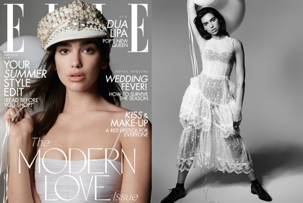 Romantyczna Dua Lipa na okładce "Elle"