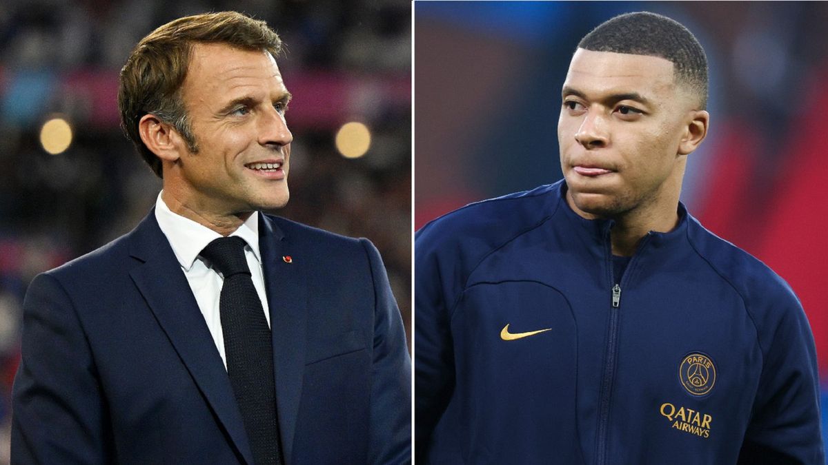Emmanuel Macron i Kylian Mbappe
