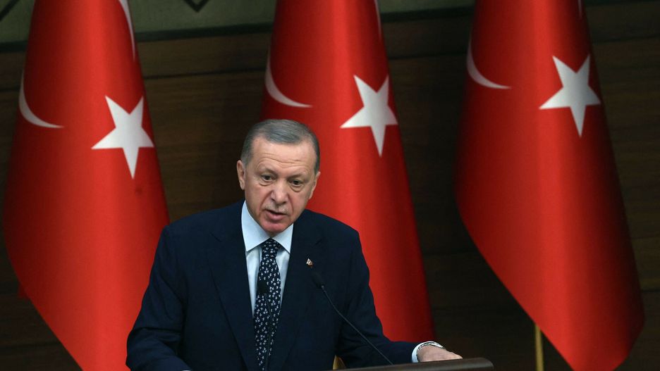 arch54
Turkish President Recep Tayyip Erdogan delivers a speech at the International Ombudsman Conference at the presidential complex in Ankara, Turkey, on January 11, 2023. - Ukrainian Parliament Commissioner for Human Rights Dmytro Lubinets (Ombudsman) and High Commissioner for Human Rights of the Russian Federation Tatiana Moskalkova asked Turkish President Recep Tayyip Erdogan to act as a mediator to establish a humanitarian corridor to evacuate women, children and wounded in Ukrainian territories engaged in conflict, reported Turkish mediator Seref Malkoc. (Photo by Adem ALTAN / AFP)
ADEM ALTAN