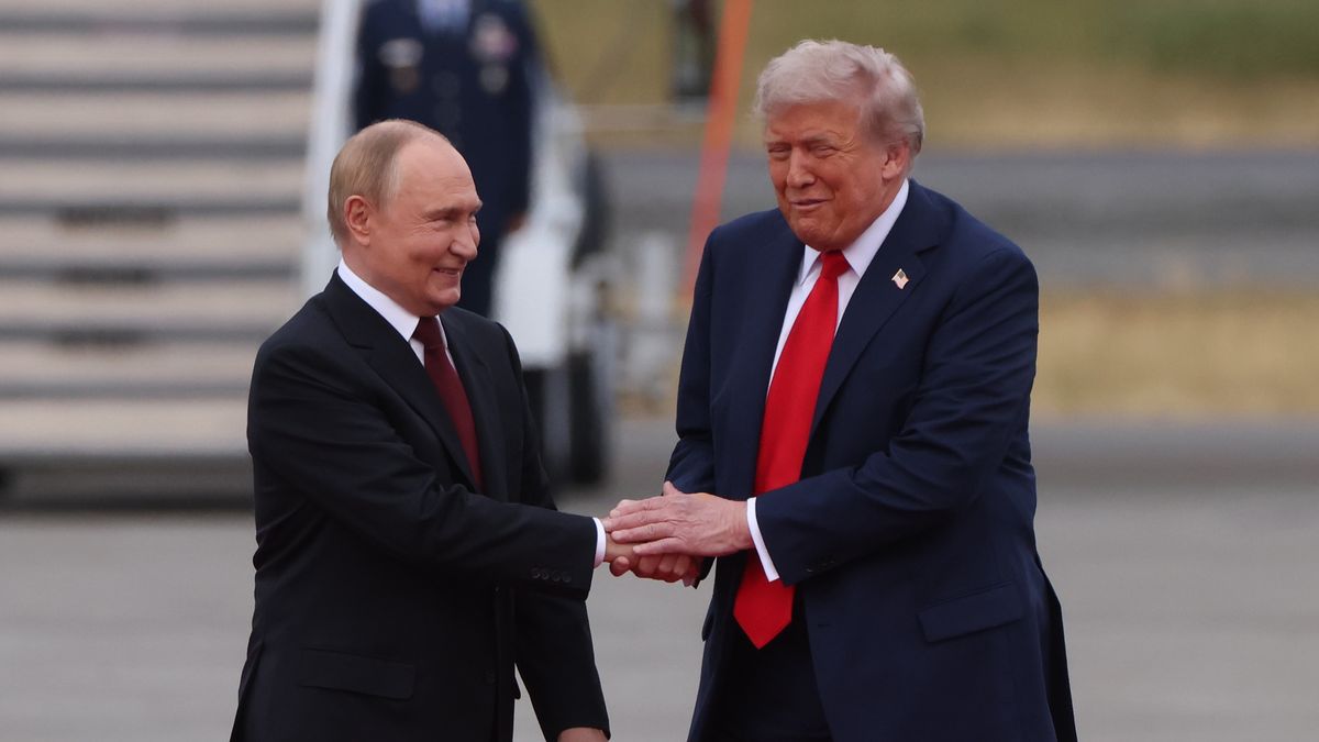 Władimir Putin i Donald Trump podczas spotkania na Alasce, 15 sierpnia 2025 roku