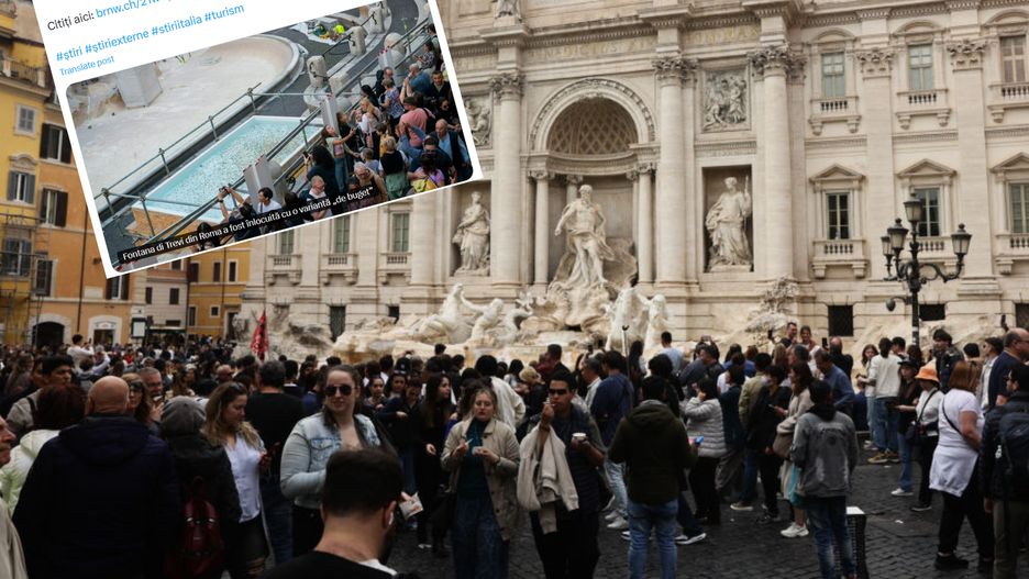 Taki widok pod di Trevi zaskoczył turystów