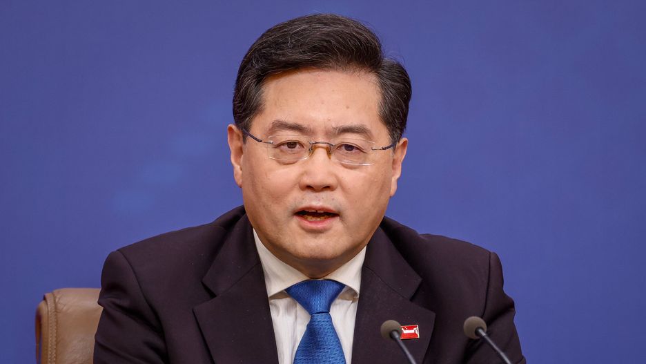 Chinese Foreign Minister's press conference in Beijing
epa10506890 Chinese Foreign Minister Qin Gang speaks during a press conference in Beijing, China, 07 March 2023.  EPA/MARK R. CRISTINO 
Dostawca: PAP/EPA.
MARK R. CRISTINO