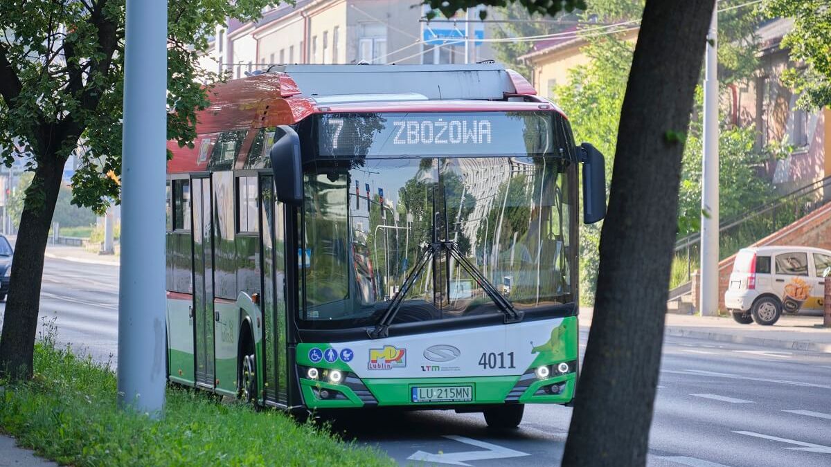 Autobus elektryczny Solaris MPK Lublin na linii nr 7