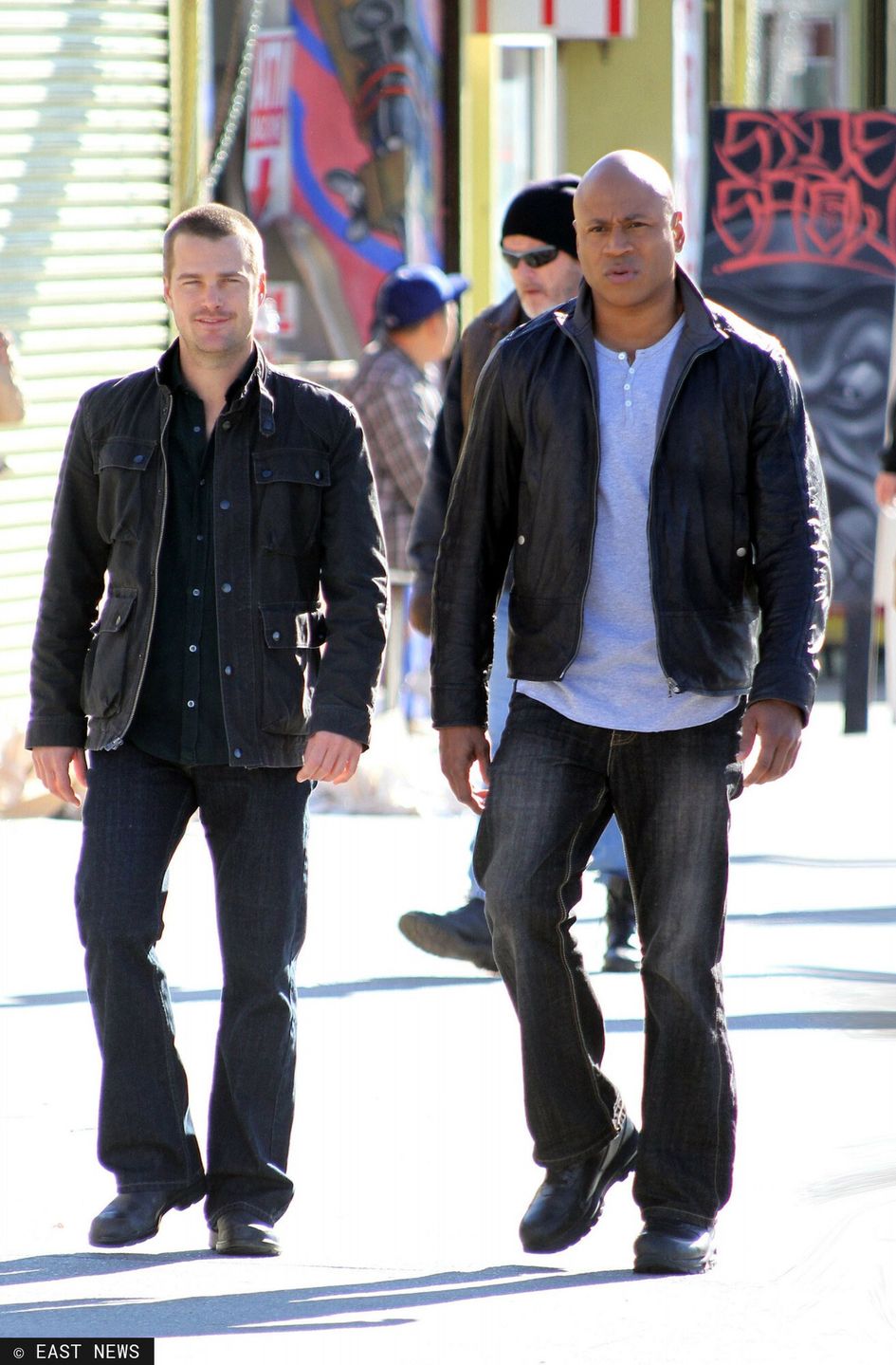 Chris O'Donnel i LL Cool J na planie serialu "NCSI" Los Angeles"
