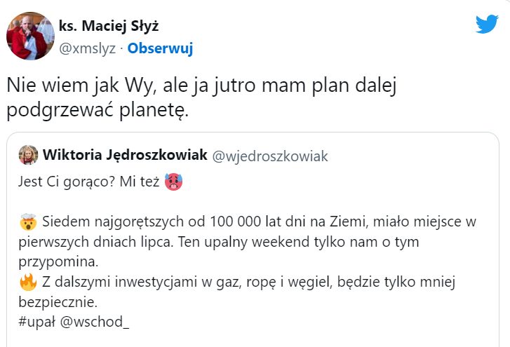 Ksiądz o zmianach klimatu