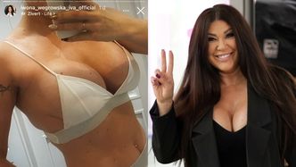 OSTRZEGAMY: Iwona Węgrowska w za małym (?) bikini wygina się przed lustrem na tle sedesu (FOTO)