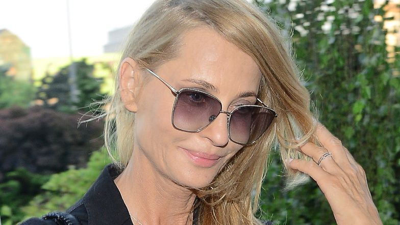 Aneta Kręglicka z mężem na premierze filmu "Żużel"