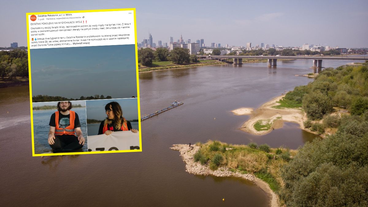 Ostatnie Pokolenie w wyschniętej Wiśle. Zdj. archiwalne