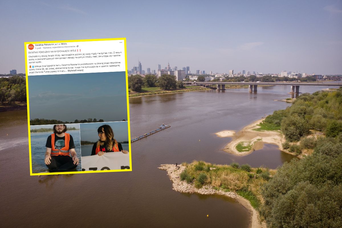 Ostatnie Pokolenie w wyschniętej Wiśle. Zdj. archiwalne