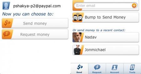 PayPal 2.0 na iPhone'a - stuknij, aby przesłać kasę