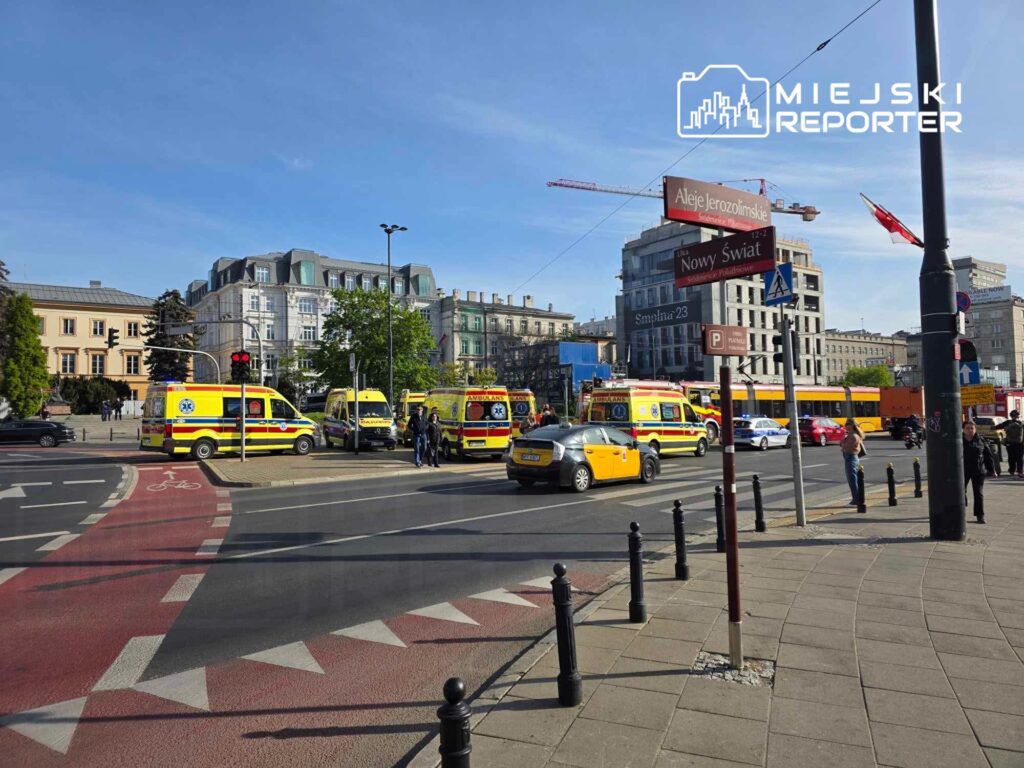 Fot. Czytelnik Miejskiego Reportera Wypadek tramwajowy w Warszawie