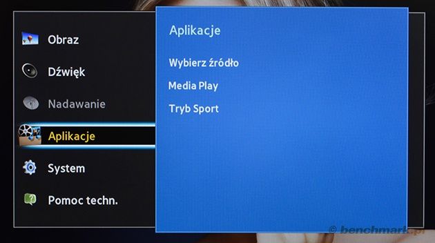 Samsung T27C370EW menu OSD aplikacje