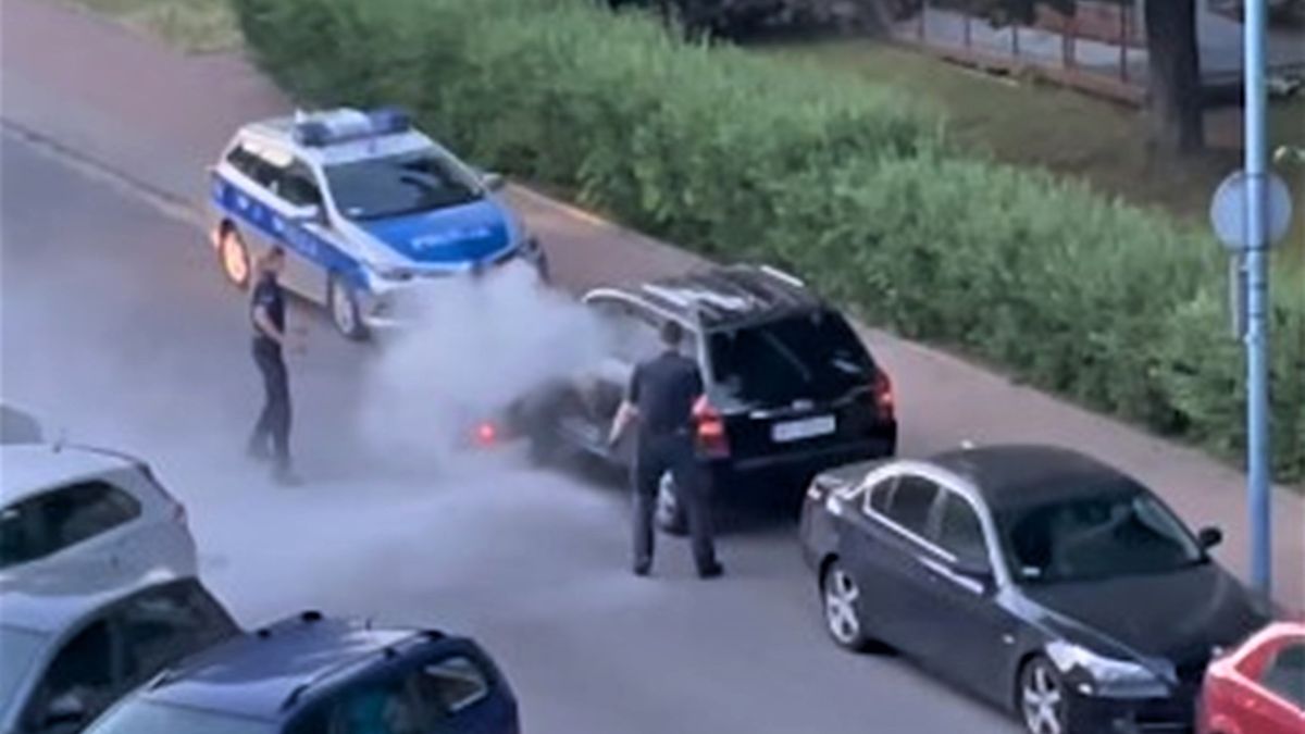 Napastnik użył wobec policji gaśnicy i pozwalał się obezwładnić