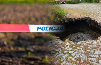 Ziemia zapadła się na posesji. Zaskakujące, co znaleziono w wyrwie