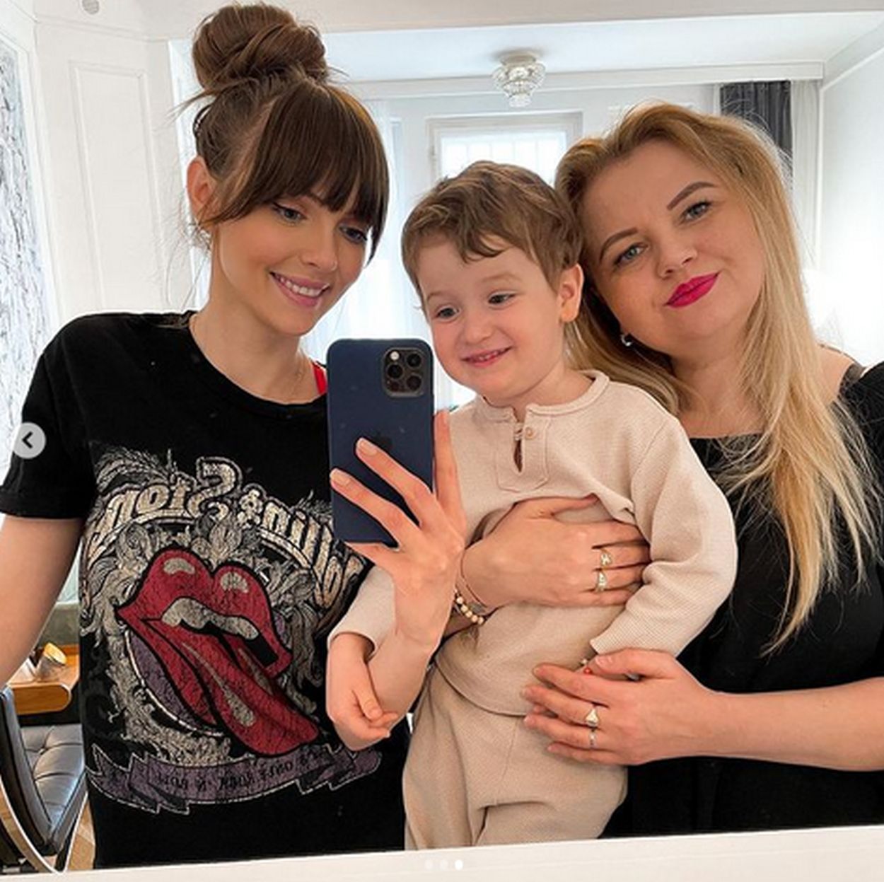Marcela Leszczak z mamą i synem